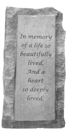 In Memory Tall Votive Stone